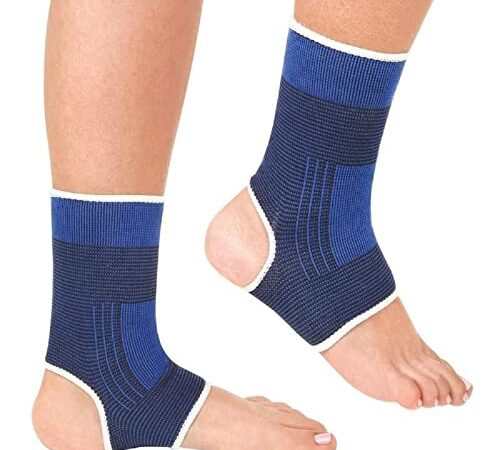 Ankle Support Compression Sleeve for Fitness, Injury Recovery, Joint Pain, Sprains & Sports, 1 Pair Ankle Sleeve for Men & Women, One Size