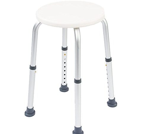 NRS Healthcare L97718 Height Adjustable Round Shower Stool