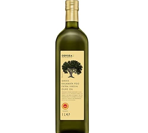 Odysea PDO Kalamata Extra Virgin Olive Oil, Glass Bottle (1 Litre)